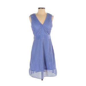 J. Crew Sz. 6 Periwinkle Eyelet Striped Dress